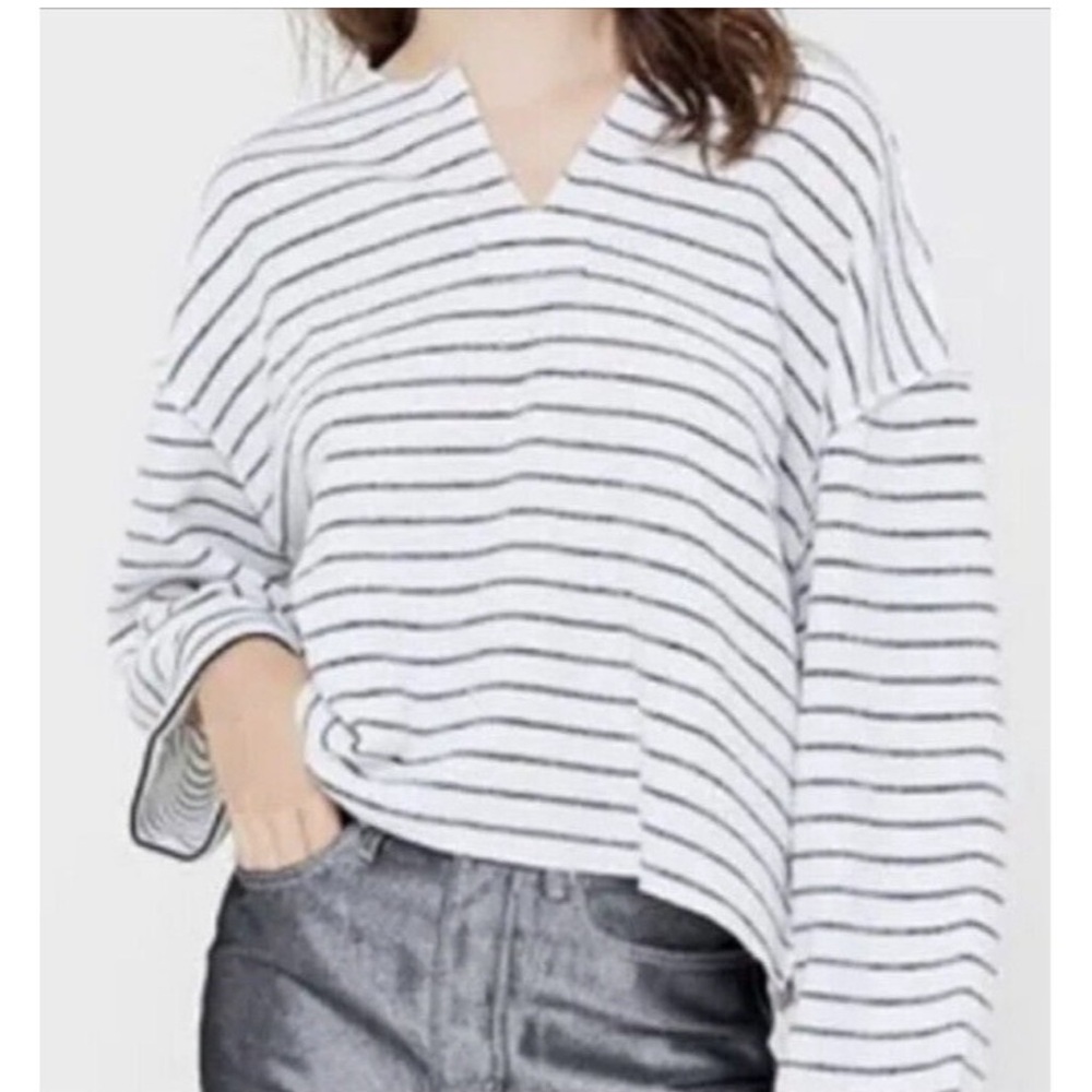 Urban Outfitters Jax Inside Out Notch Neck‎ Top Striped XS
